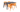Akola Kuipstoel - set van 2 - 55x56x80cm - Oranje
